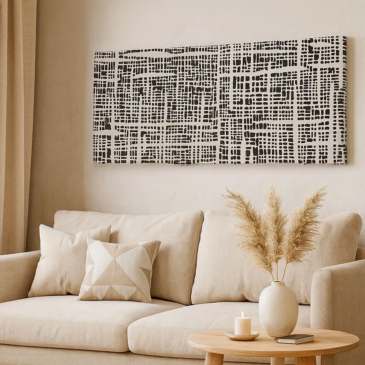 Canvas picture - Woven Composition - 100x40 cm