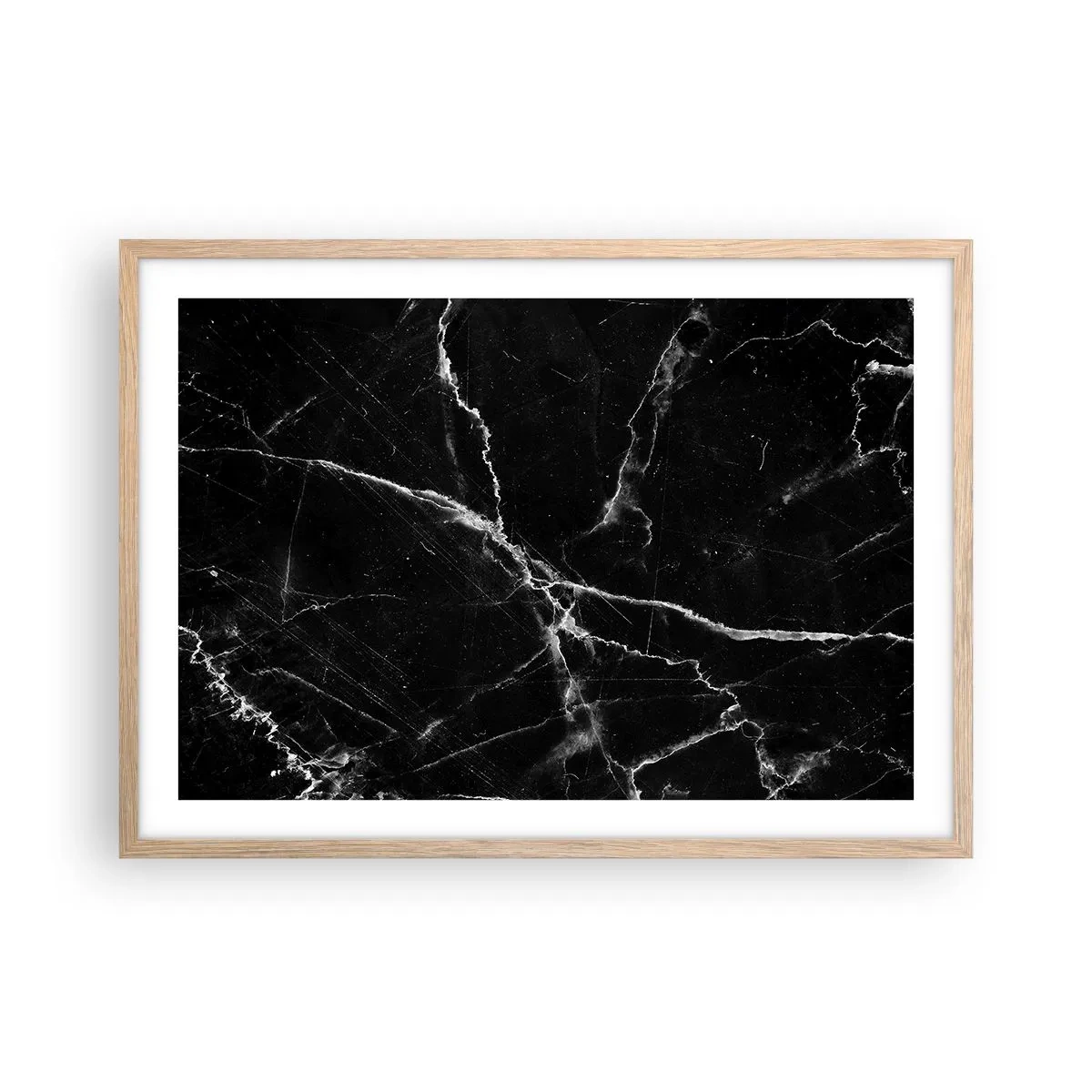 Poster in light oak frame - The Secret Life of a Stone - 70x50 cm