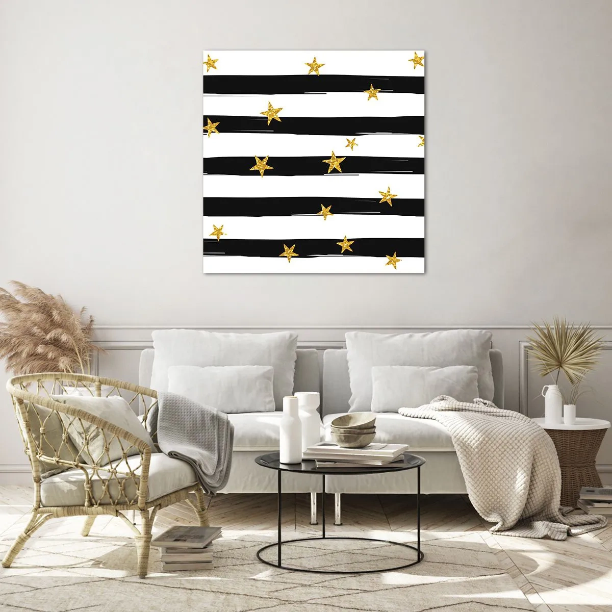 Glass picture - We Have All Been Born Under a Lucky Star - 60x60 cm