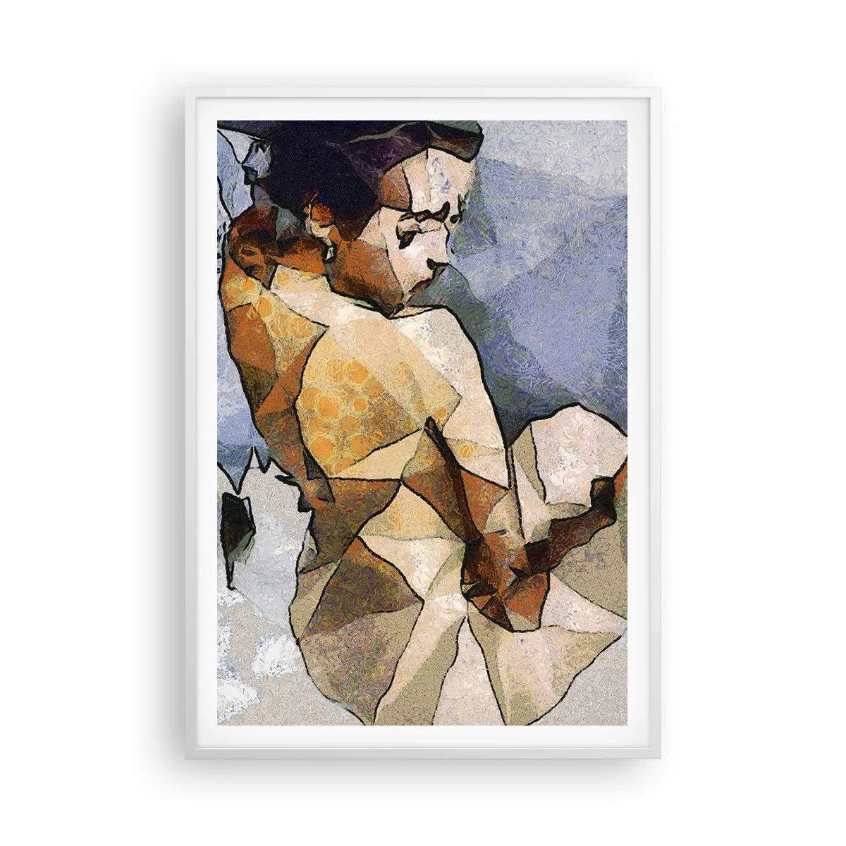 Poster in white frmae - In the Spirit of Cubism - 70x100 cm