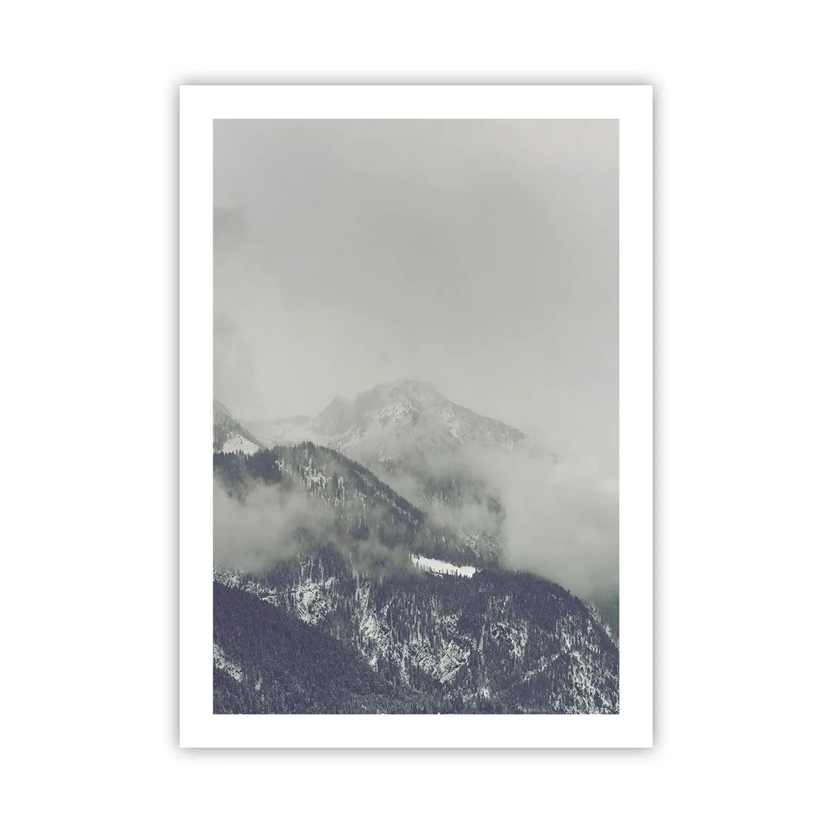 Poster - Foggy valley - 50x70 cm