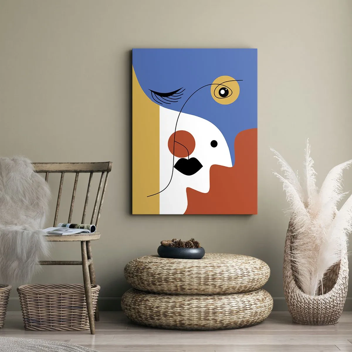 Canvas picture - Deconstructed Potrait - 65x120 cm