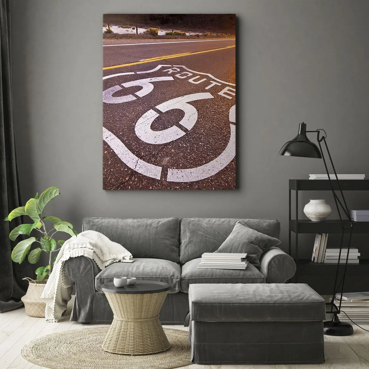 Canvas picture - Famous Route 66 - 65x120 cm