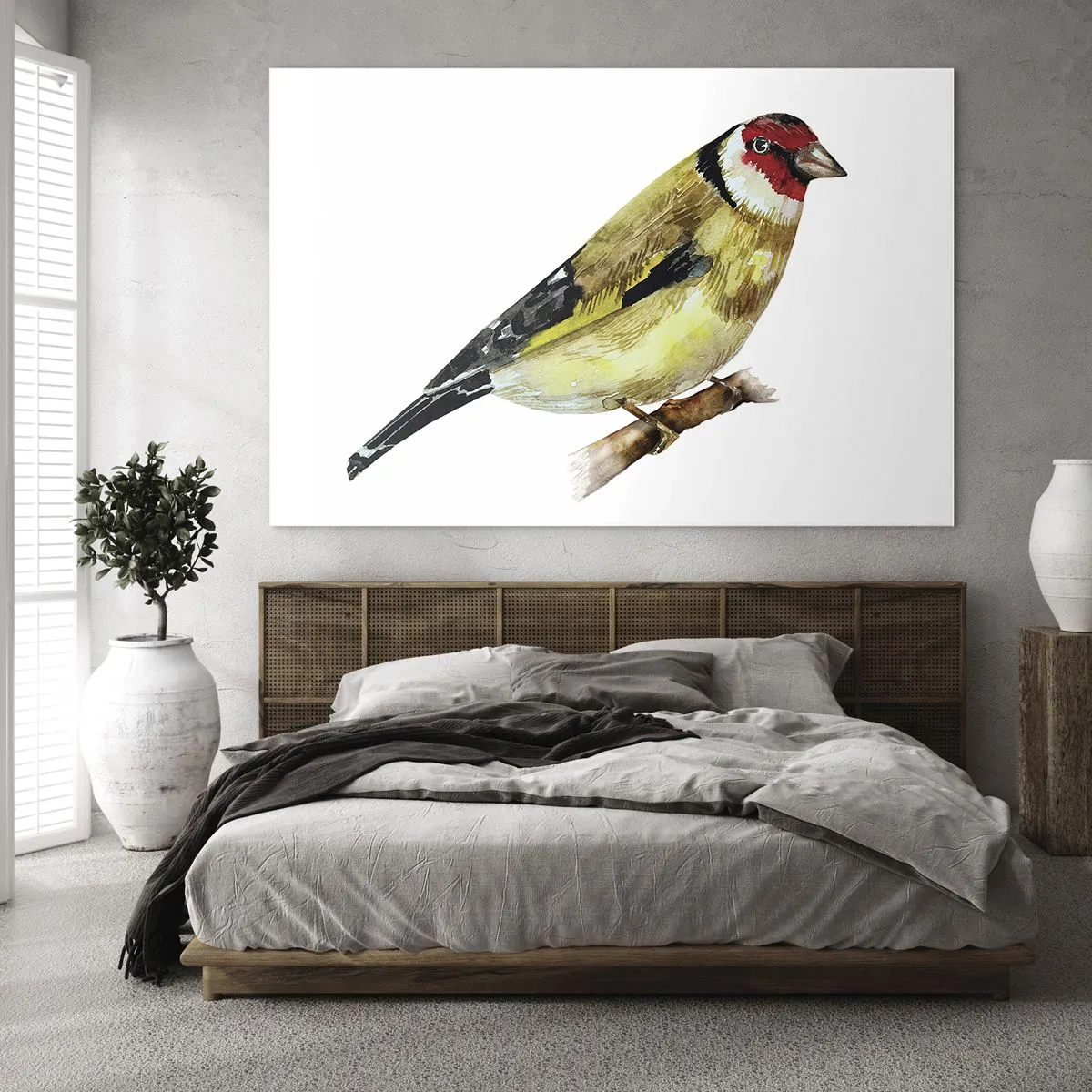 Glass picture - Bird Portrait - 100x70 cm