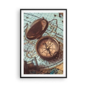 Poster in black frame - For Adventurers - 61x91 cm