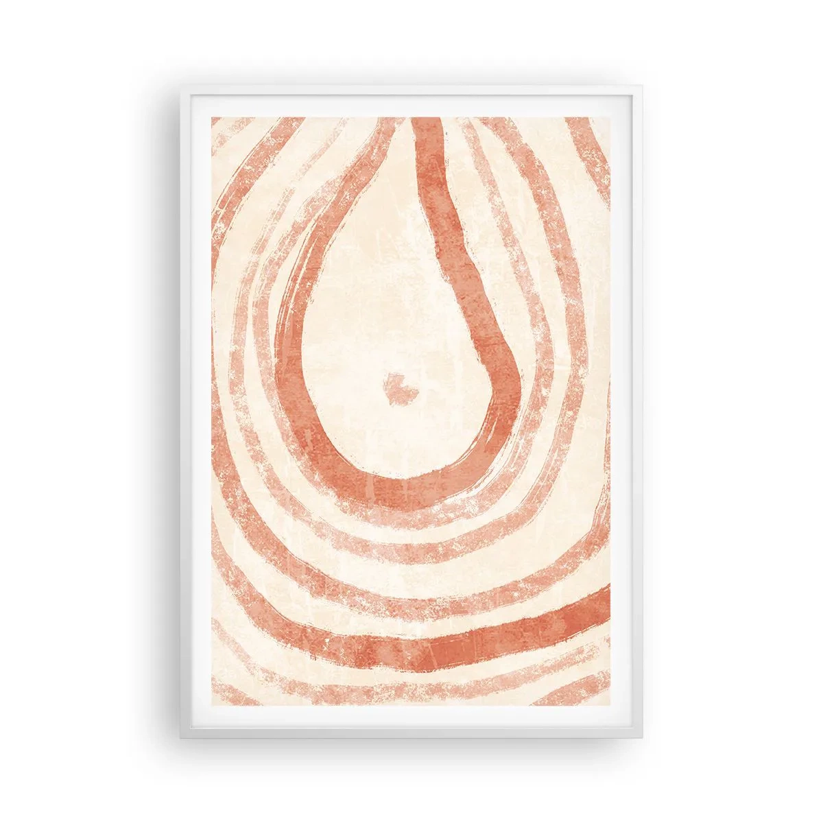 Poster in white frmae - Coral Circles - Composition - 70x100 cm