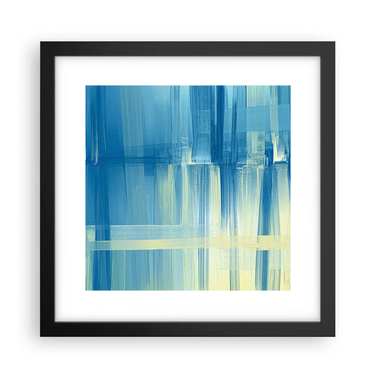 Poster in black frame - Composition In Turquoise - 30x30 cm