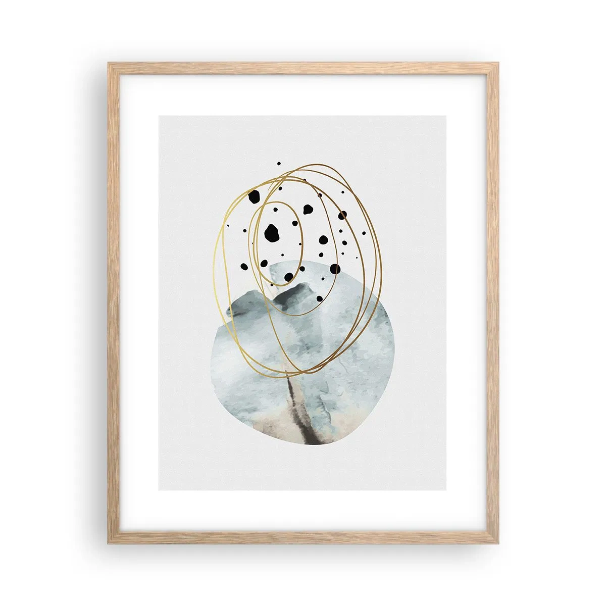 Poster in light oak frame - In the Embrace of Space - 40x50 cm