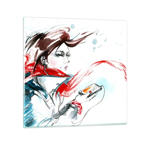 Glass picture - I Can't Hear the Music - 60x60 cm