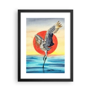 Poster in black frame - Time to Go Back - 30x40 cm