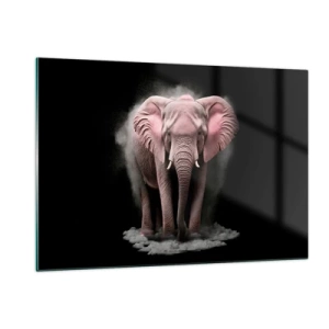 Glass picture - Don't Think About a Pink Elephant! - 120x80 cm