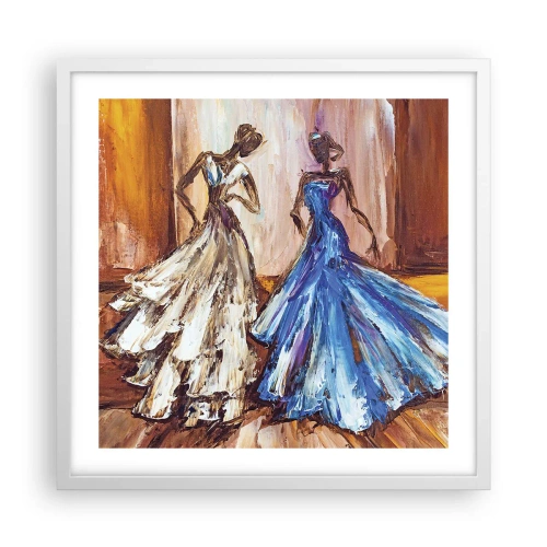 Poster in white frmae - Charming Duo - 50x50 cm