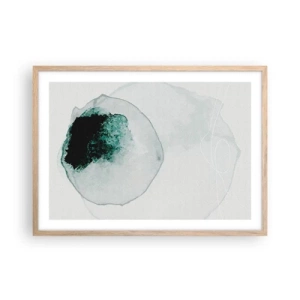 Poster in light oak frame - In a Waterdrop - 70x50 cm