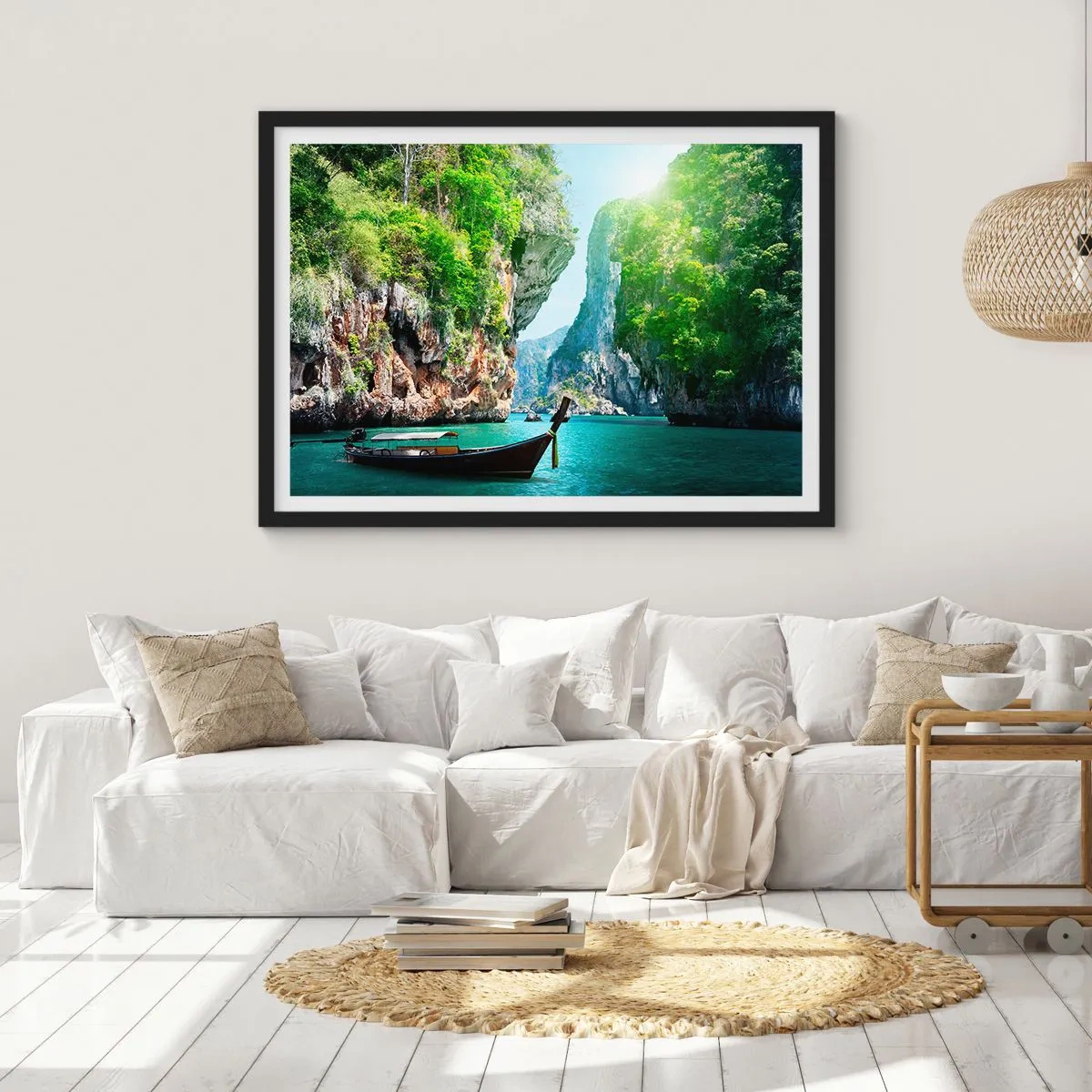 Poster in black frame - Invitation for an Exotic Trip - 100x70 cm