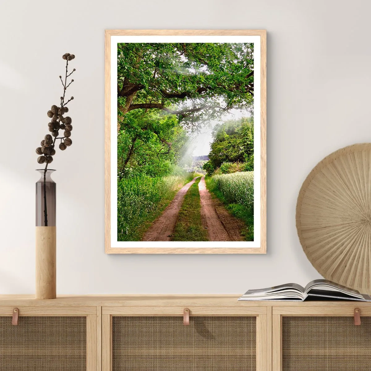 Poster in light oak frame - Et in Arcadia Ego - 50x70 cm