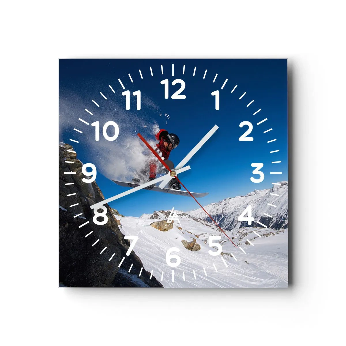 Wall clock - Clock on glass - And You Became Part of Space - 40x40 cm