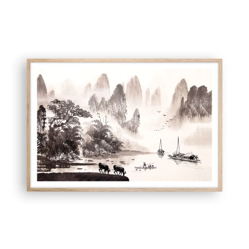Poster in light oak frame - Everyday Life in the East - 91x61 cm