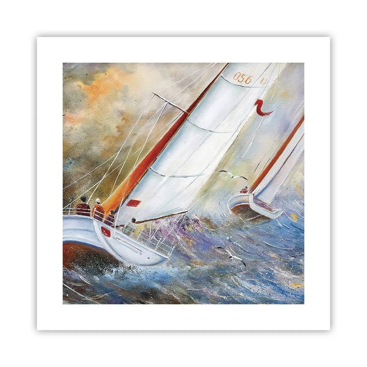 Poster - Running on the Waves - 40x40 cm