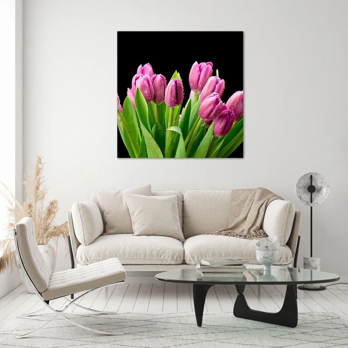 Glass picture - Lilac Joy of Spring - 30x30 cm