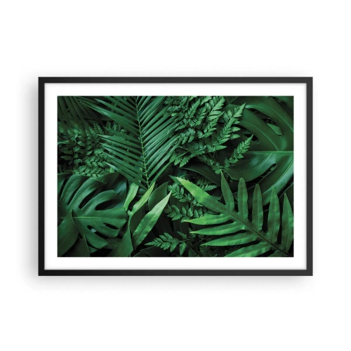 Poster in black frame - In a Green Hug - 70x50 cm