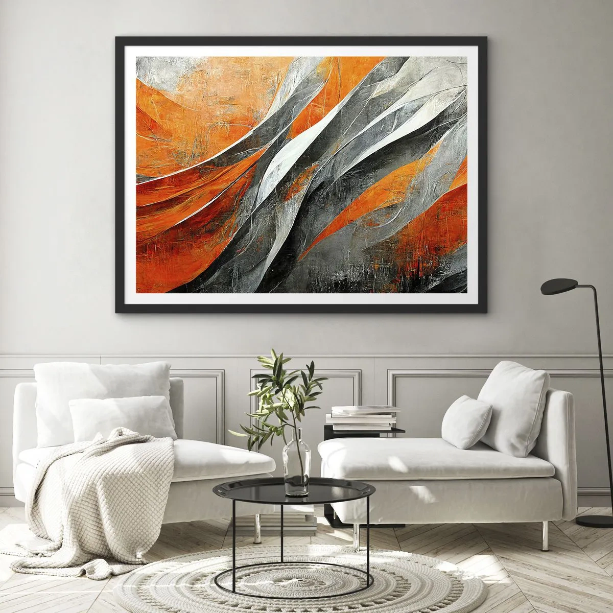 Poster in black frame - Heat and Coolness - 50x40 cm