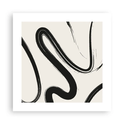 Poster - Black and White Fancy - 40x40 cm