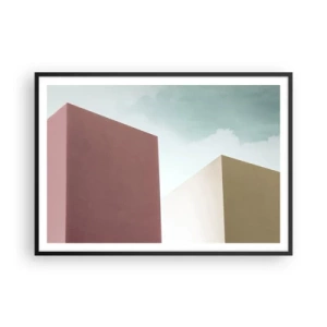 Poster in black frame - Geometry of a Sunny summer - 100x70 cm