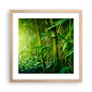 Poster in light oak frame - Getting to Know the Green - 40x40 cm