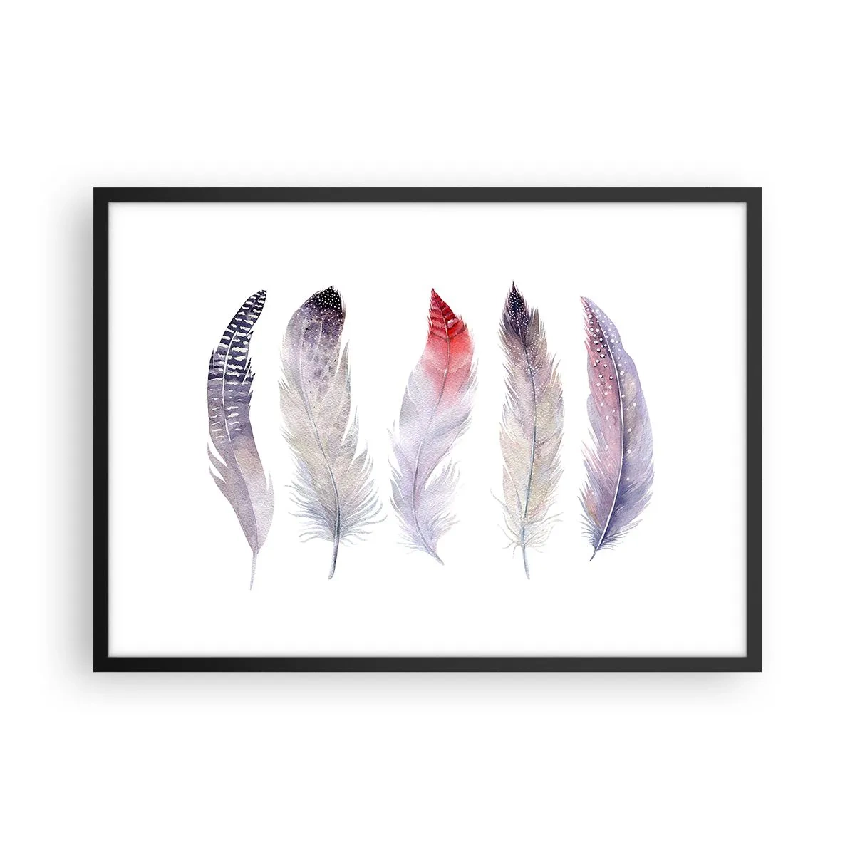 Poster in black frame - Delicate Like Pink Fog - 70x50 cm