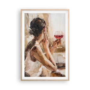 Poster in light oak frame - Taste of a Good Moment - 61x91 cm