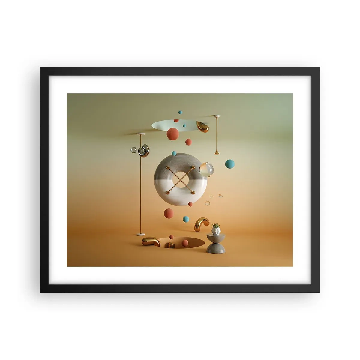 Poster in black frame - Anything Can Happen - 50x40 cm