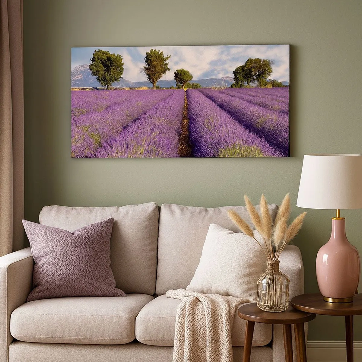 Canvas picture - Lavender Fields - 100x40 cm