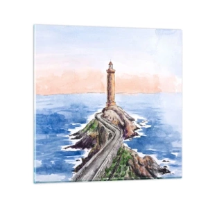 Glass picture - In the Direction of the Sea - 70x70 cm