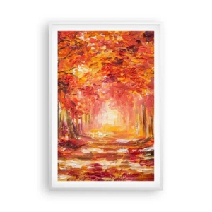 Poster in white frmae - Copper Forest - 61x91 cm