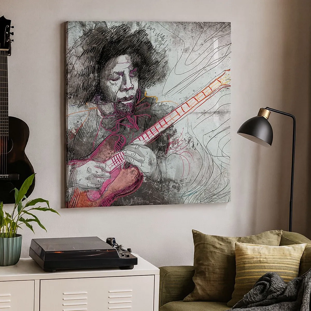 Canvas picture - On the Waves of Music - 30x30 cm