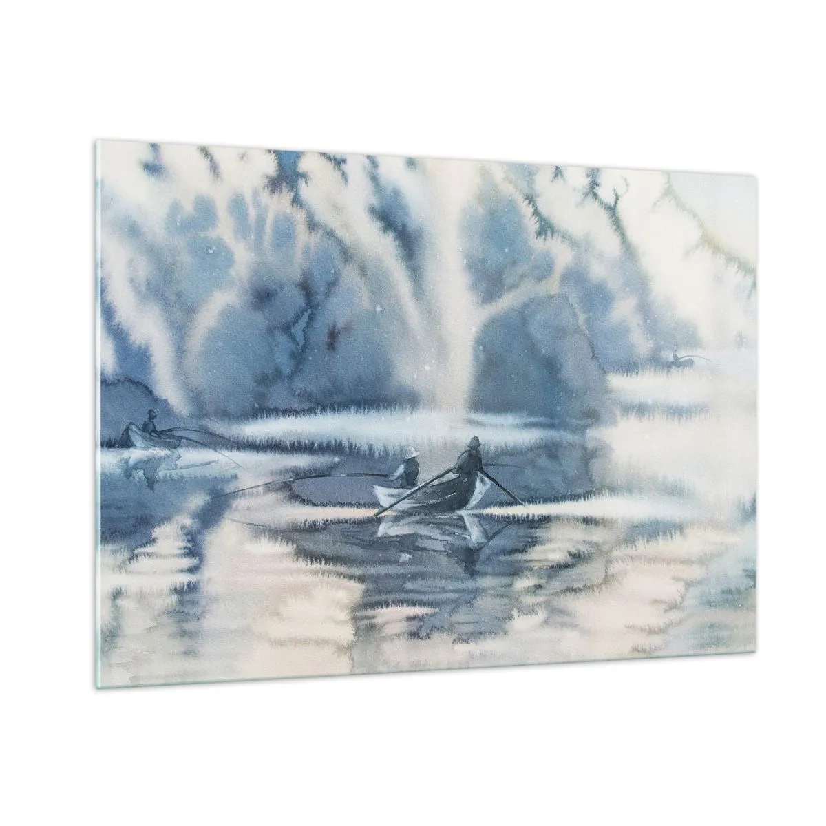 Glass picture - Fishermen in Their Paradise - 100x70 cm