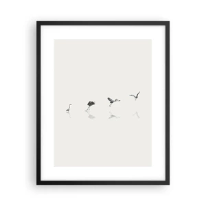 Poster in black frame - Four Simple Steps - 40x50 cm