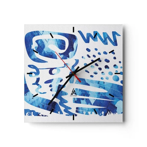 Wall clock - Clock on glass - Return to the Roots - 40x40 cm