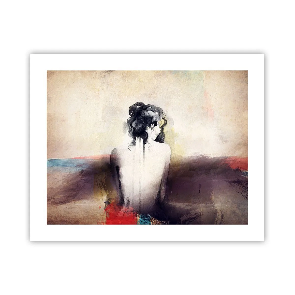 Poster - Gentle Lines, Oval Shapes - 50x40 cm