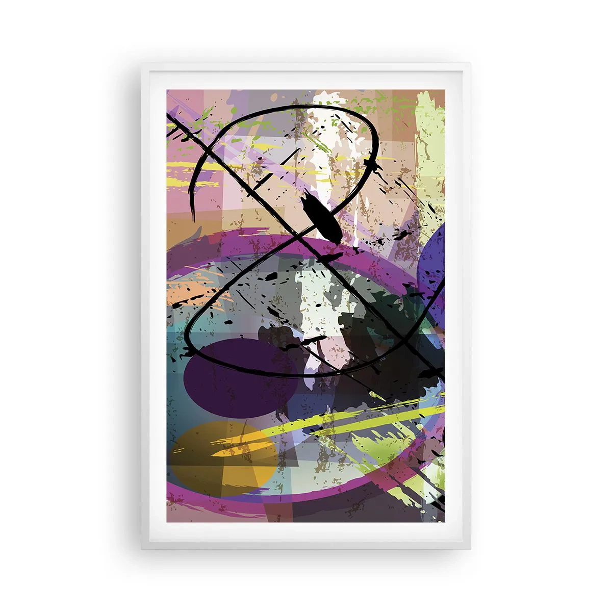 Poster in white frmae - Straight Ahead or Around - 61x91 cm