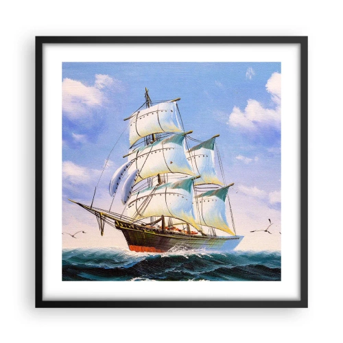 Poster in black frame - Proudly with Wind - 50x50 cm