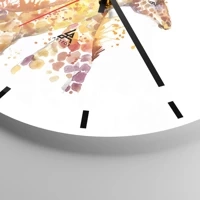 Clock face with lines