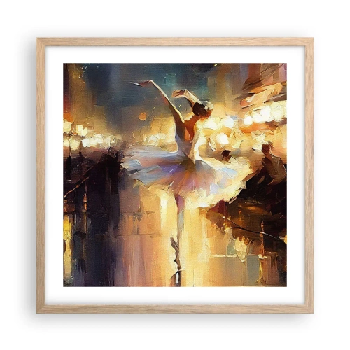 Poster in light oak frame - Miracle on the Street - 50x50 cm
