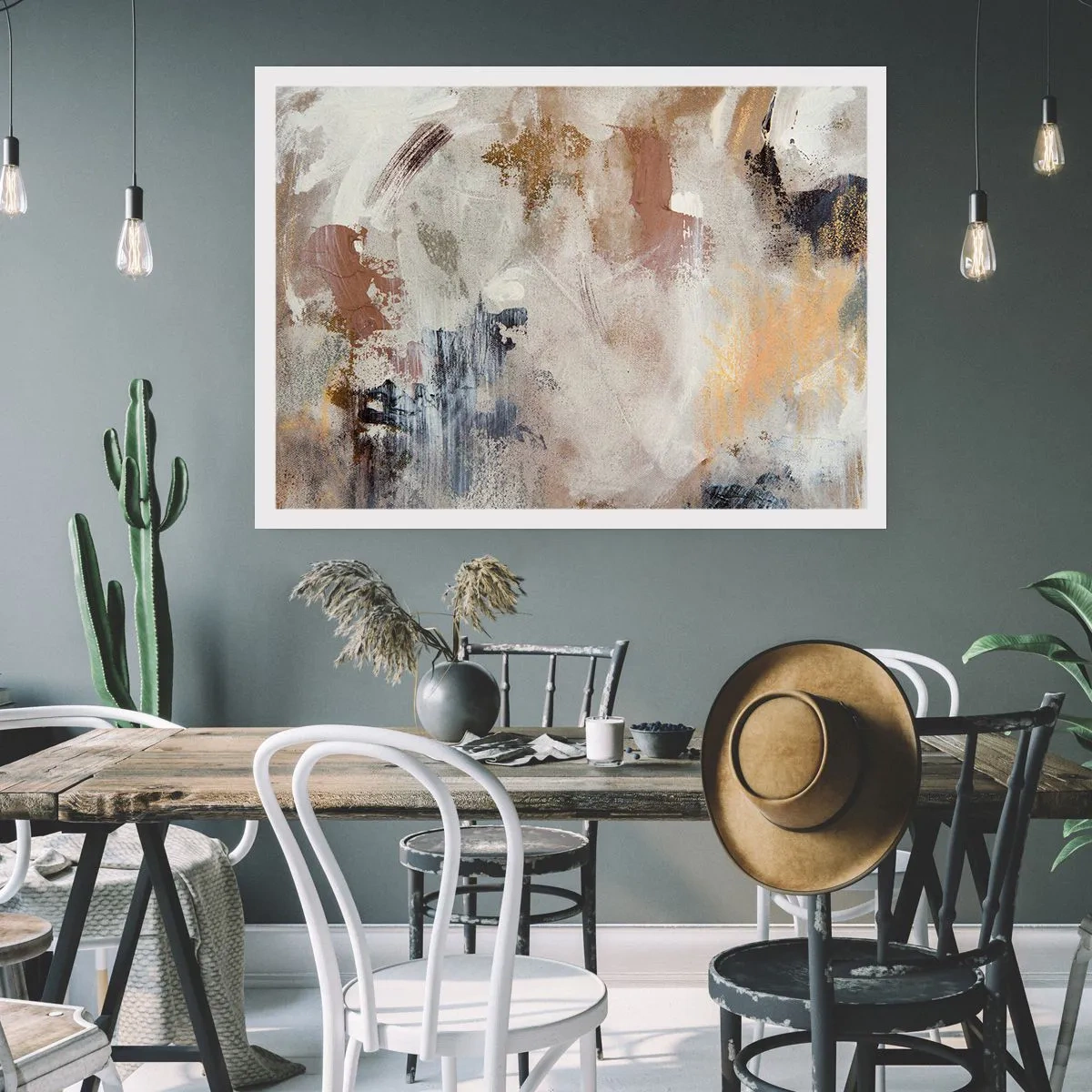 Poster - Foggy Abstract - 100x70 cm