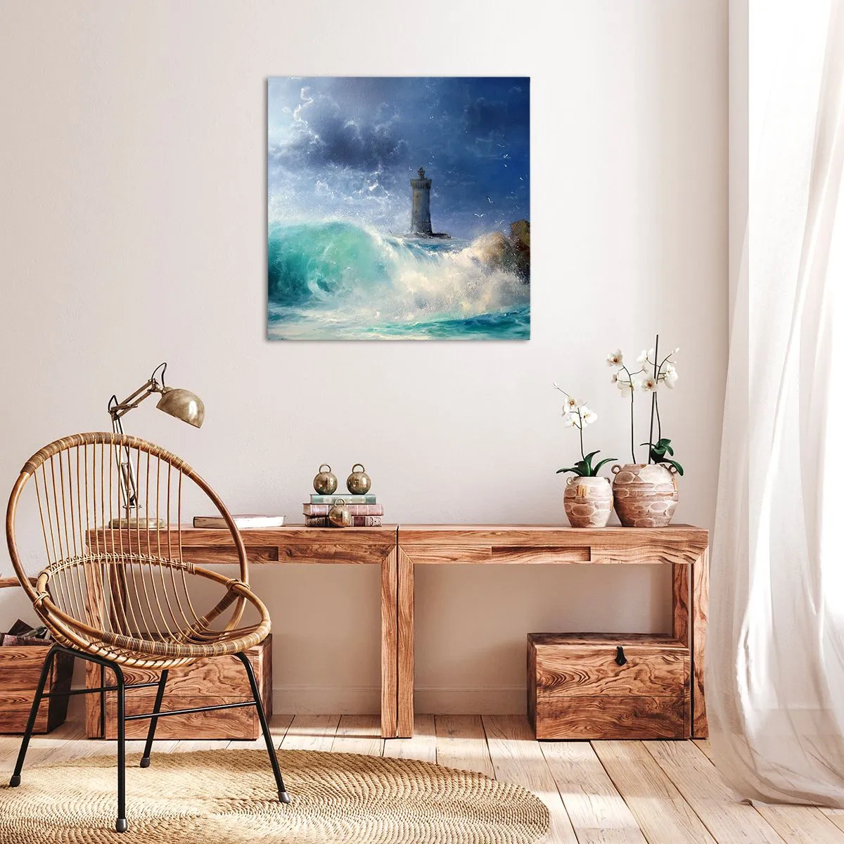 Canvas picture - Standing Guard against the Elements - 70x70 cm