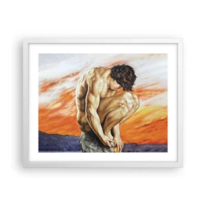 Poster in white frmae - Submerged in Himself - 50x40 cm