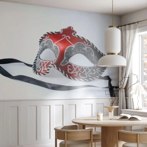 Photo Wallpaper Premium Canvas - Invitation to a Ball - Venetian mask, Venice, Carnival - 500x350 cm