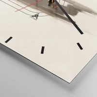 Clock face with lines