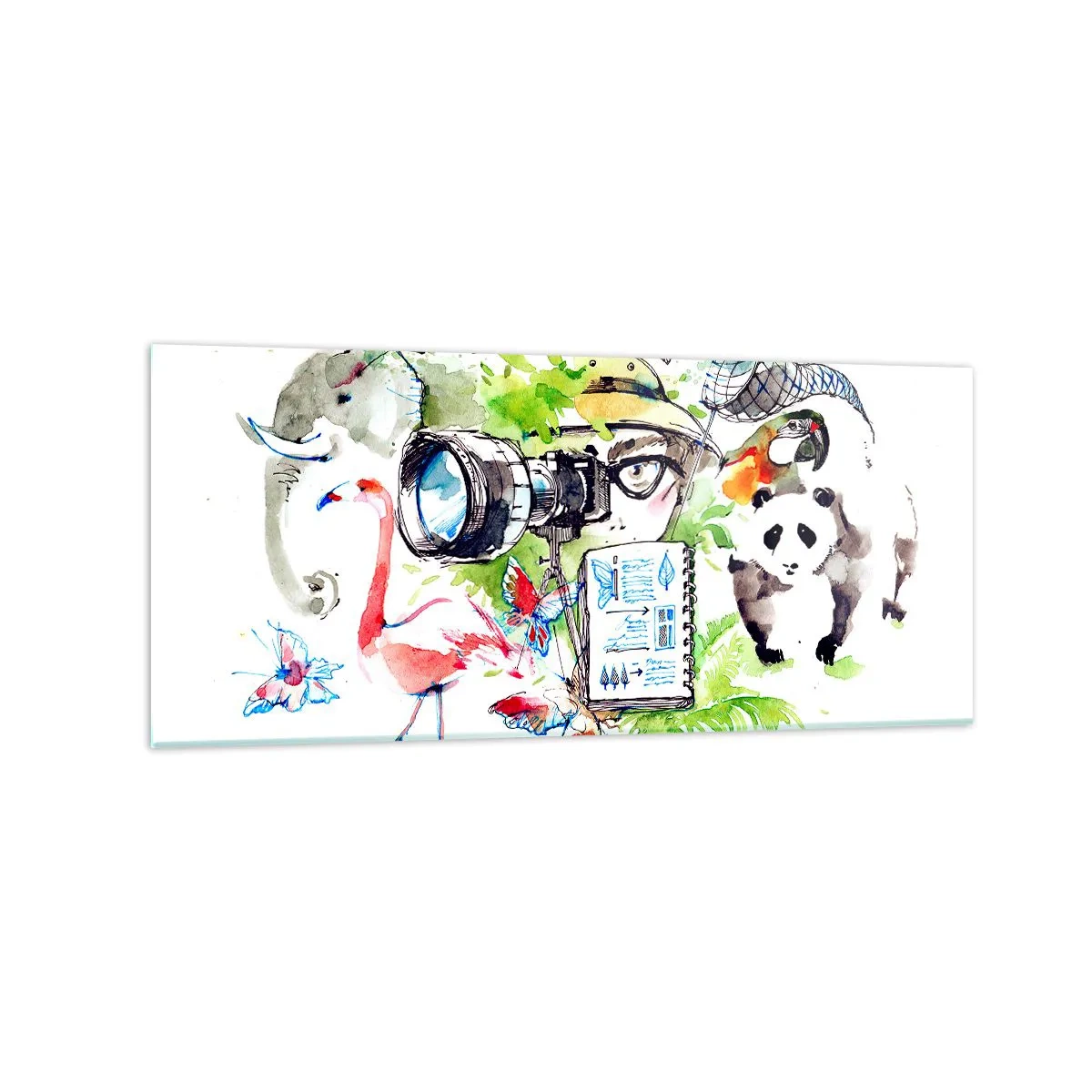 Glass picture - In Travelller's Lens - 120x50 cm