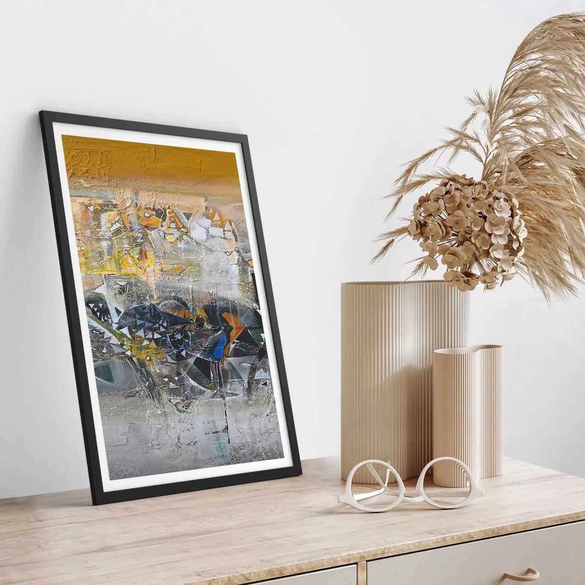 Poster in black frame - All Will Work out - 30x40 cm